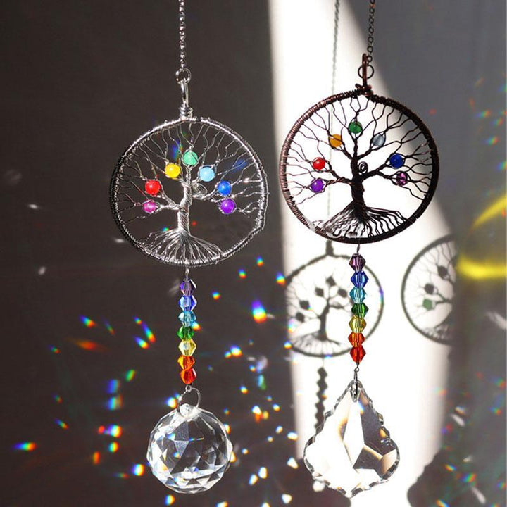 Crystal Wind Chime Tree Of Life Suncatcher | Skanto