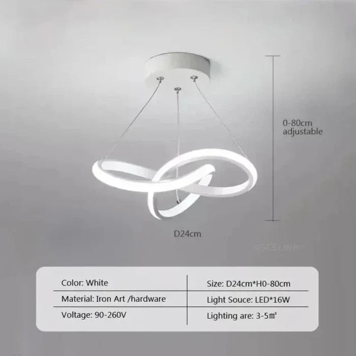 Skanto | Moderne LED Taklampe - WaveGlow
