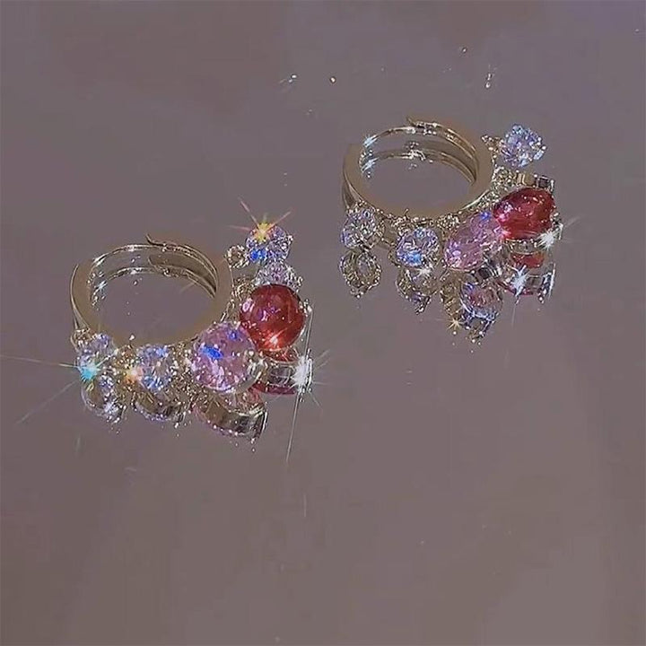 Skanto | Gull Glitter Fargerike Zirkon Øredobber