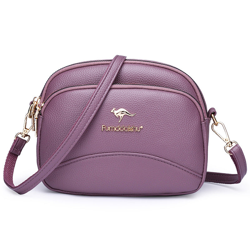 Skanto | Myk Lær Multi-Lomme Skulder Crossbody Bag