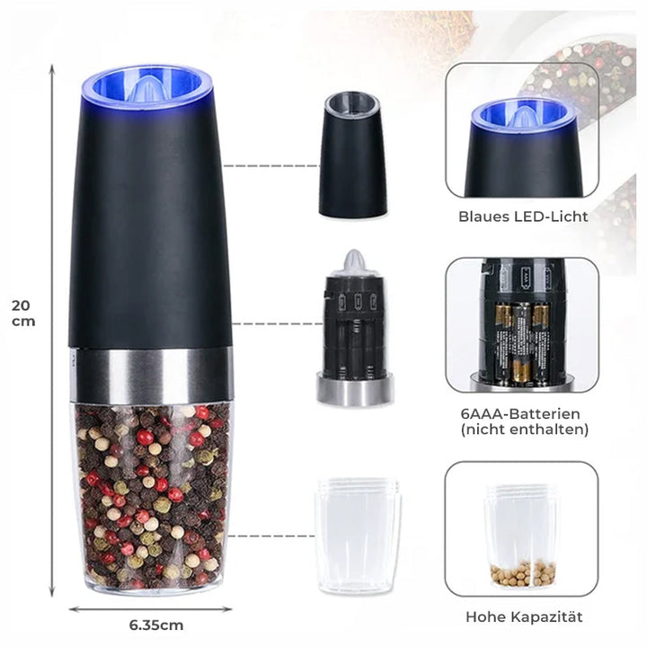 Skanto | elektrisk tyngdekraft induksjon salt- og pepperkvern