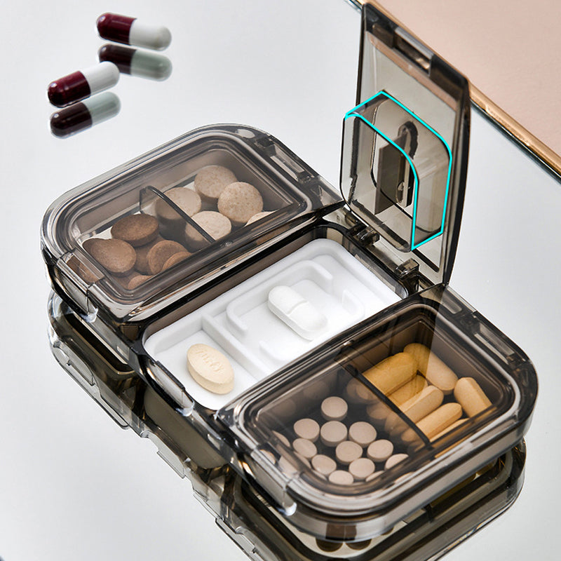 Rektangulær Pill Case Organizer Beholder | Skanto