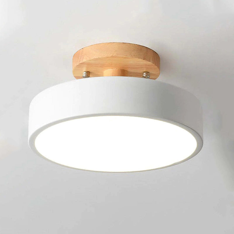 Moderne LED taklampe laget av tre – Quinn taklampe for stue, gang, soverom og spisestue | Skanto