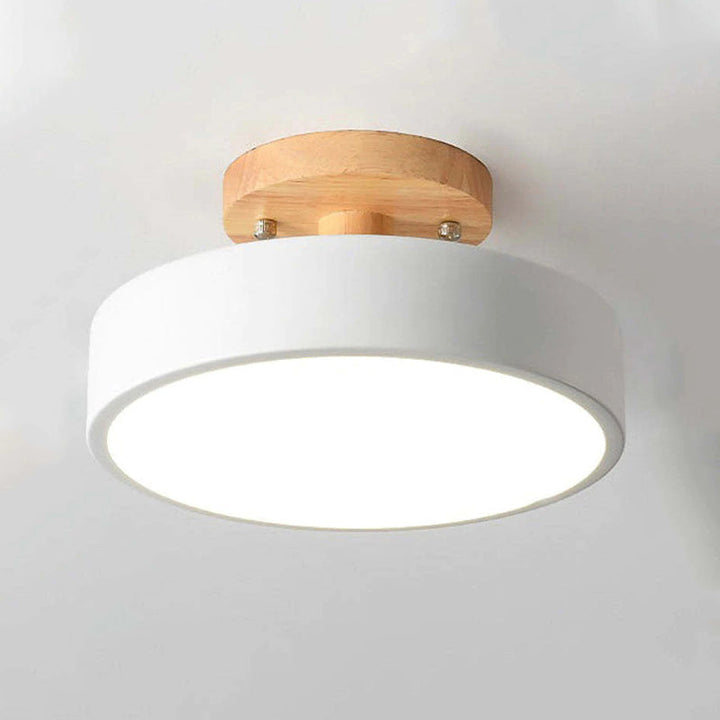 Moderne LED taklampe laget av tre – Quinn taklampe for stue, gang, soverom og spisestue | Skanto