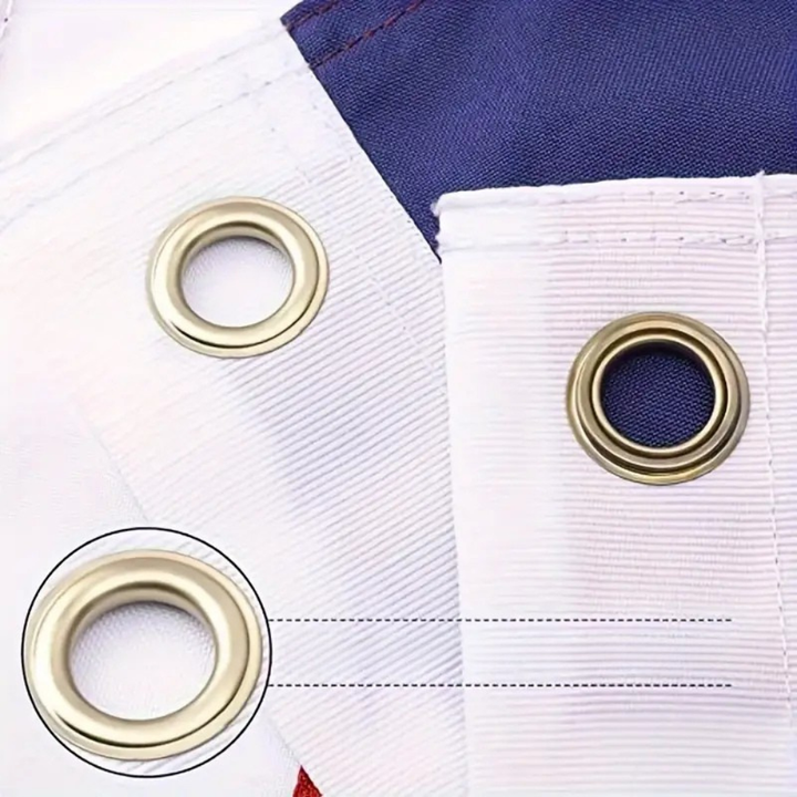 Skanto | Amerikansk flagg Heavy Duty nylon broderte stjerner utendørs messingøyler