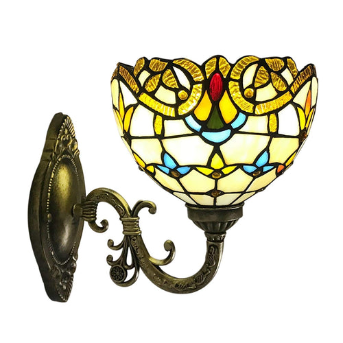 Retro lampeskjerm laget av farget glass | Skanto