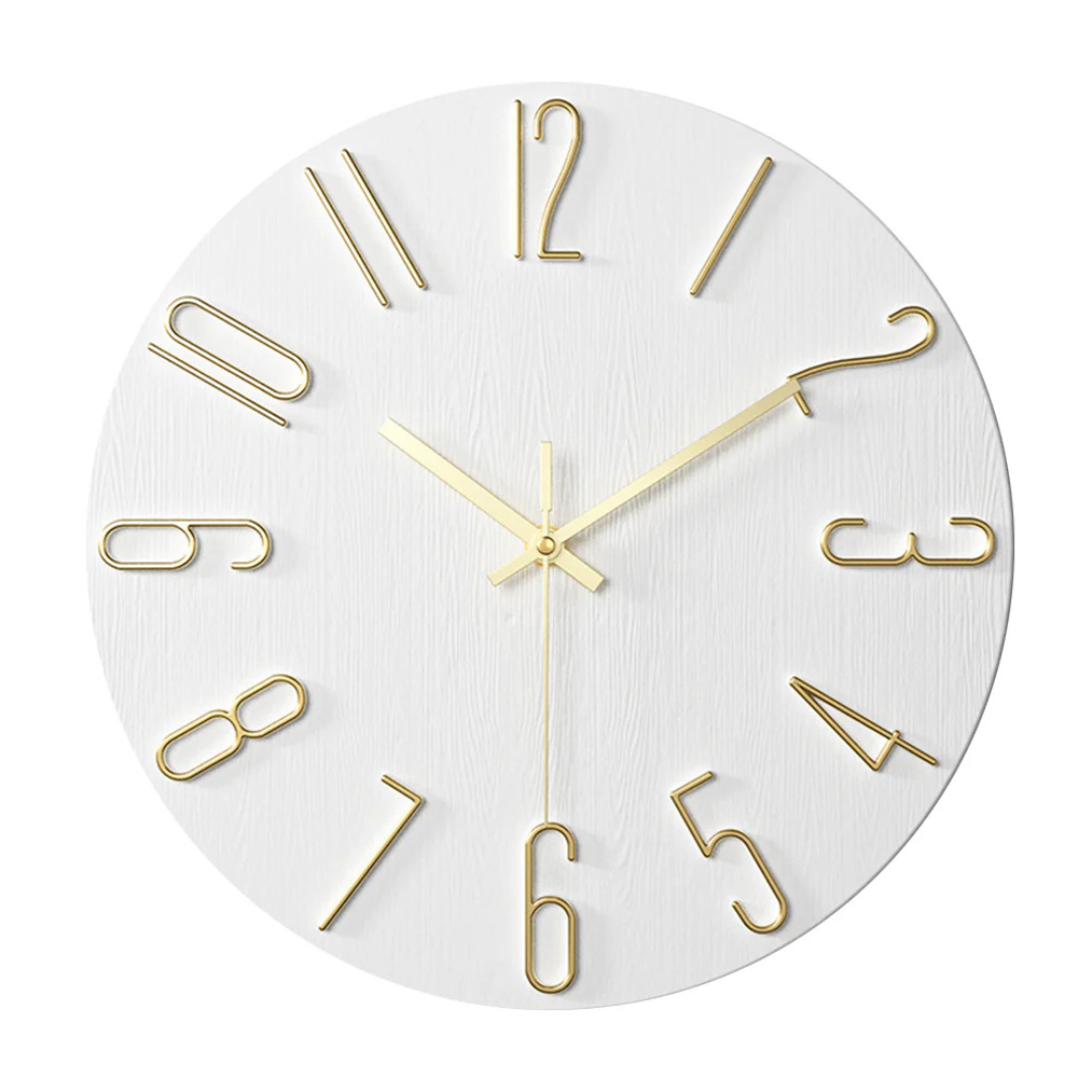 Moderne schwarze Wanduhr | 30 cm, geräuschloses, minimalistisk design