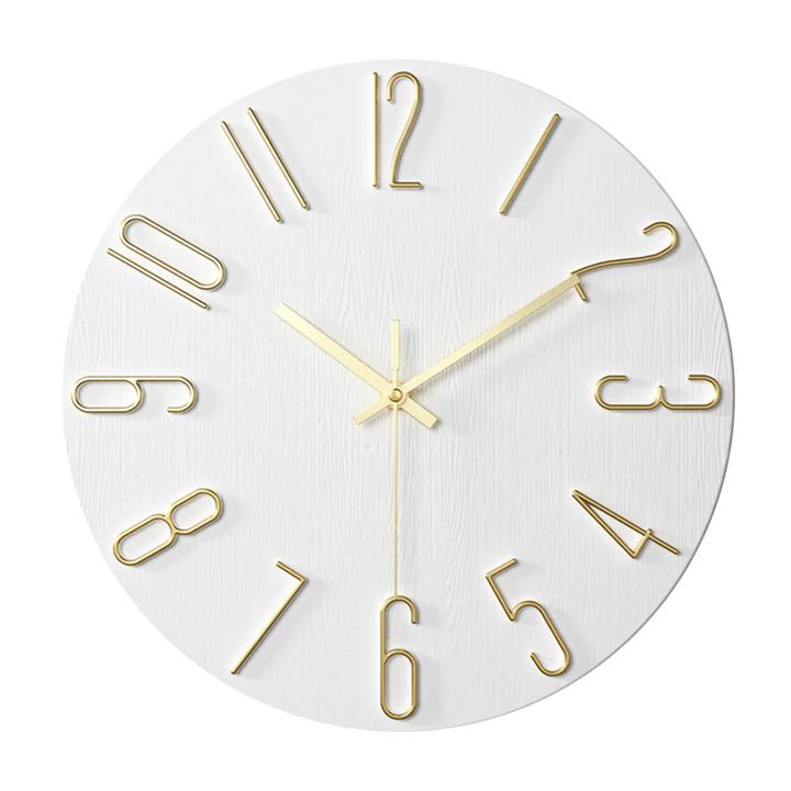 Moderne schwarze Wanduhr | 30 cm, geräuschloses, minimalistisk design