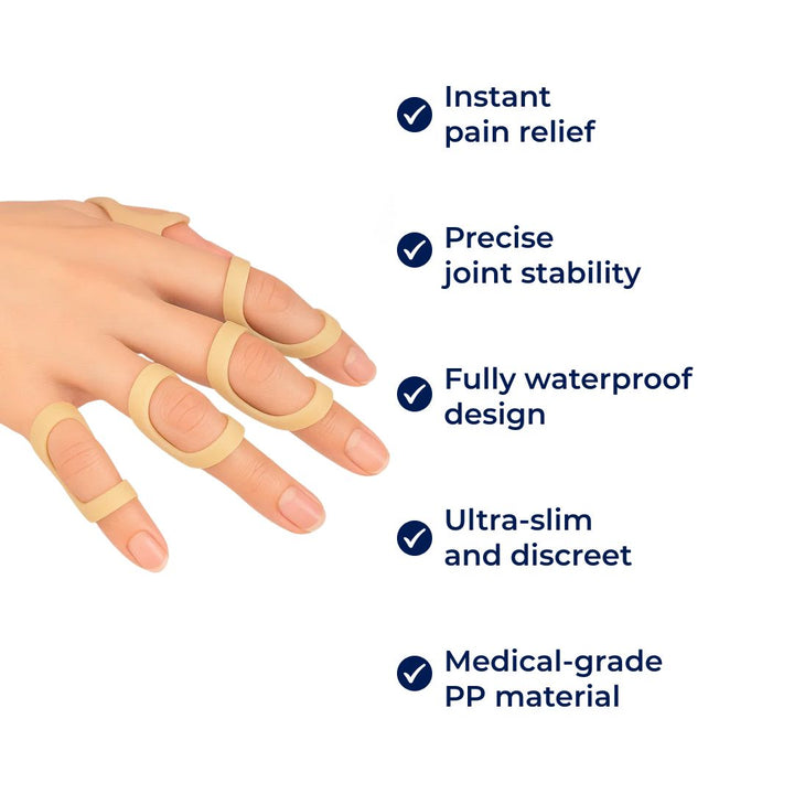 8 Ring Splint – Smertelindring Stabilitet – Vanntett Plast – Daglig Bruk for Fingerbelastning Skanto