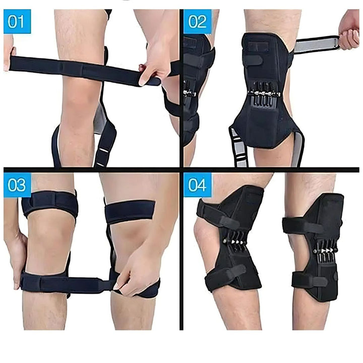 KneeGuard Pro | Sett av 2 hengslet kneleddsstabilisatorer for smertelindring | Justerbar støtte for kneskader - leddgikt - postoperativ rehabilitering Skanto