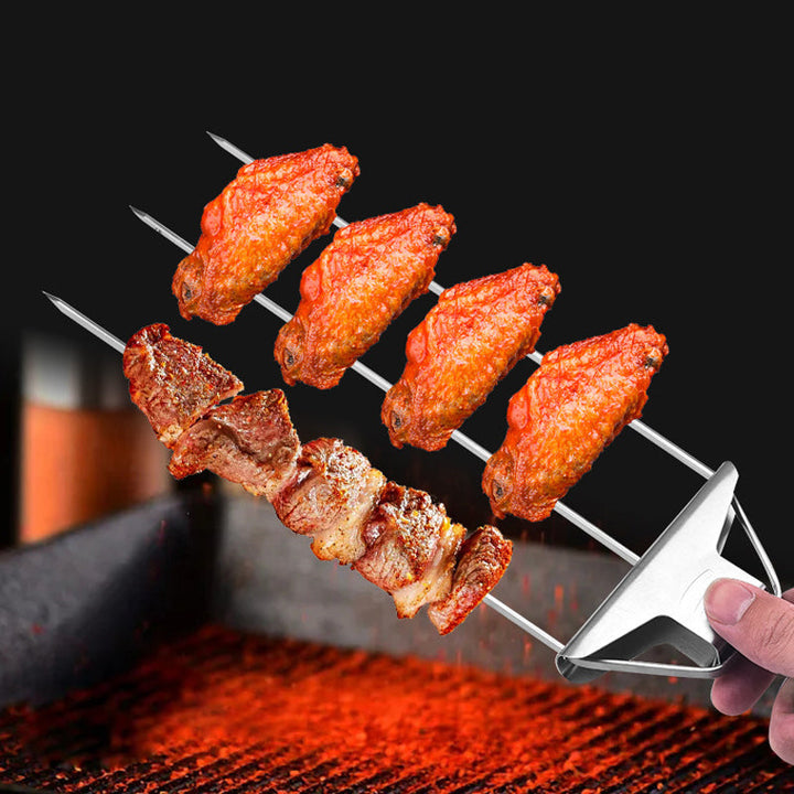 3 Way Grillspyd, Rustfritt Stål Spyd for BBQ | Skanto