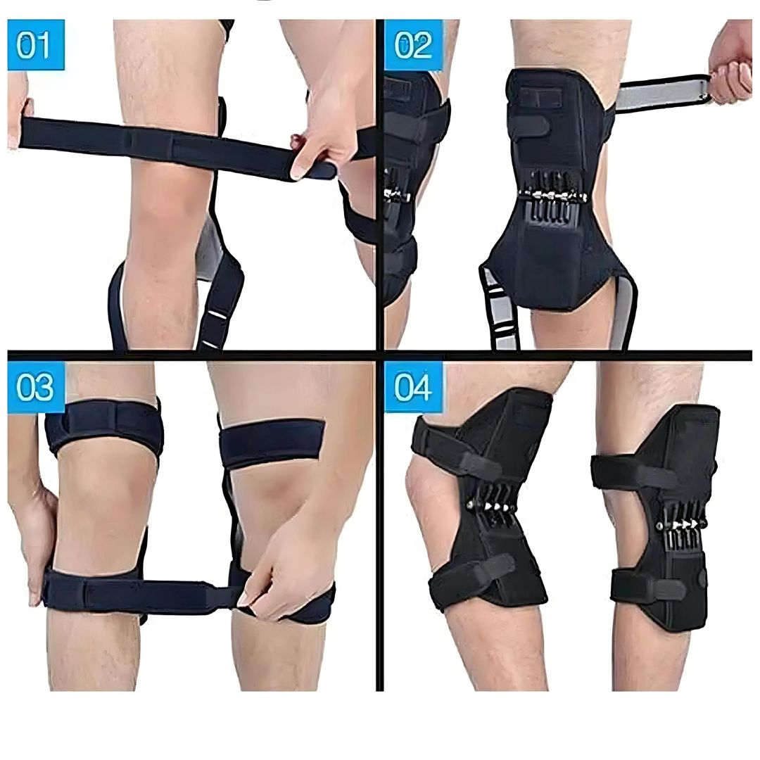KneeGuard Pro | Sett med 2 hengslede knebandasje-stabilisatorer for smertelindring | Justerbar støtte ved kne skade - Artritt - Etter operasjon rehabilitering Skanto