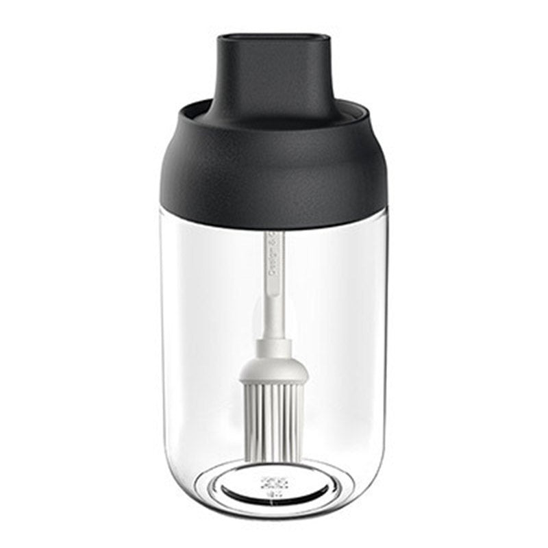 Glass condimentskrukke med skje | Skanto