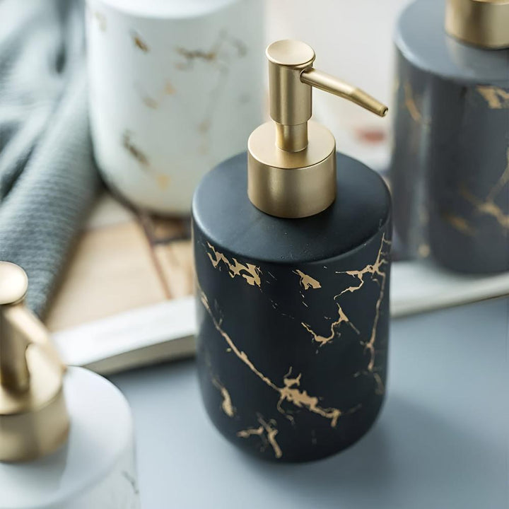Gyllen marmor Luxus-Spender