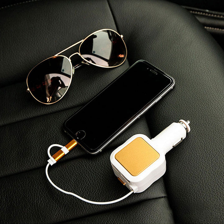 Ciaovie biladapter Multi med uttrekkbar ladekabel | Skanto