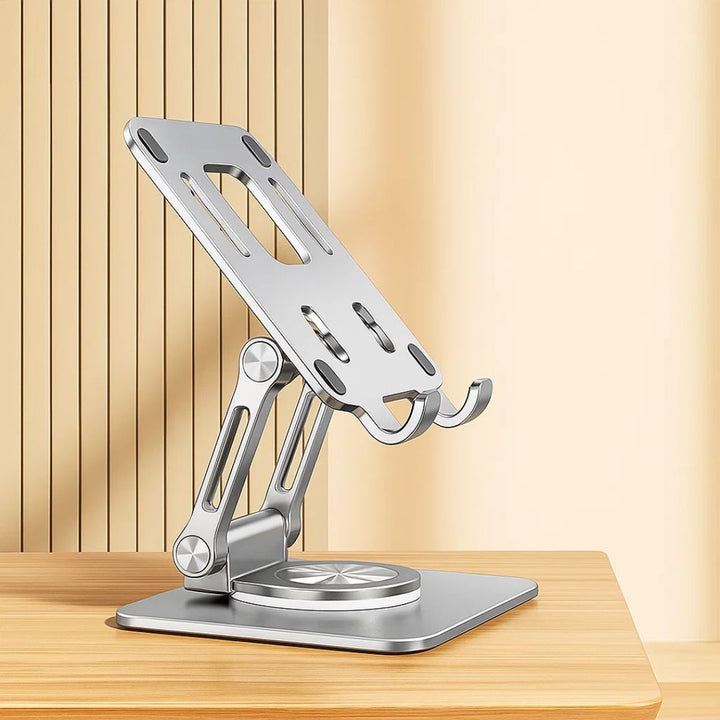 DeskEase | Justerbar Nettbrettstativ – Ergonomisk Komfort – Sammenleggbar Anti‑skli Design – Ideell for Arbeid, Studier, Reiser & Videokonferanser Skanto