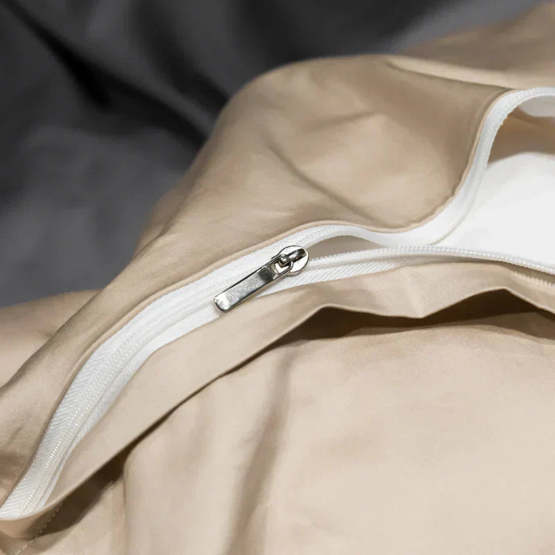Skanto | Luksus Satin Kattong Dynetrekk Sett for Soverom