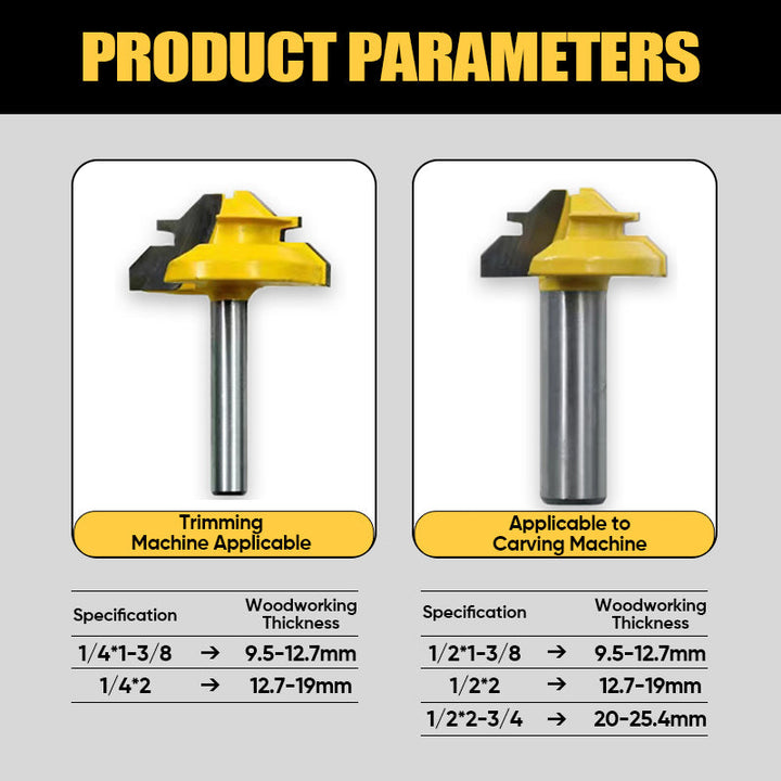 Skanto | Router Bit 45-graders limfuge låsemiter