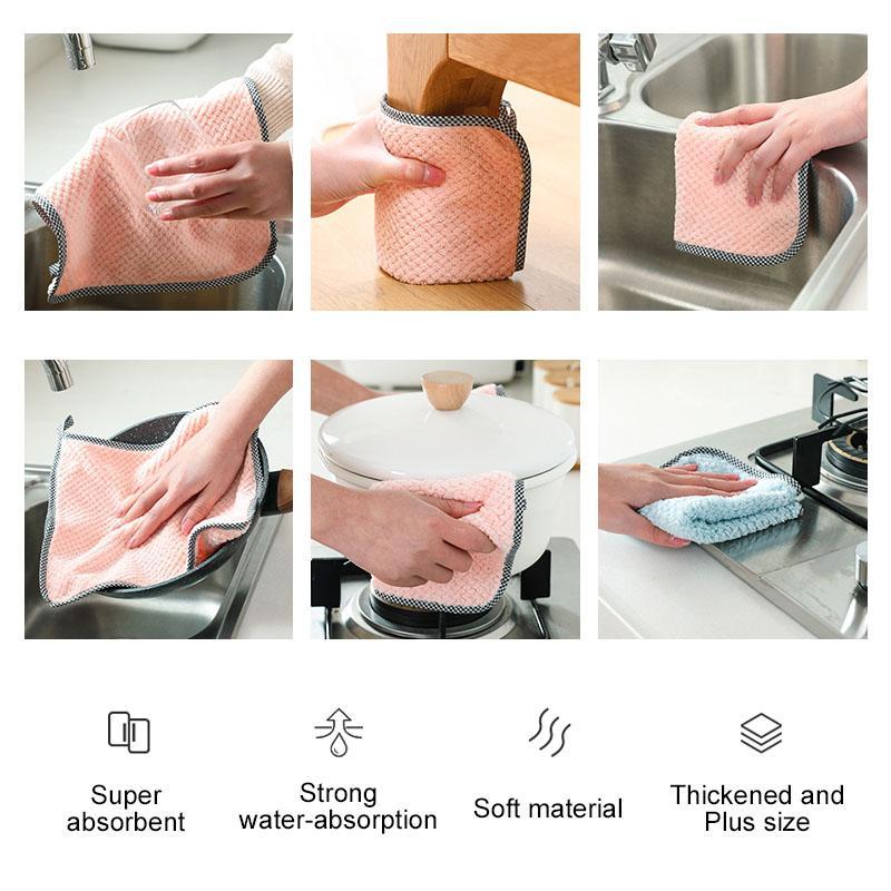 Ultra-Absorberende Mikrofiber Oppvaskkluter (5 Stk) | Skanto