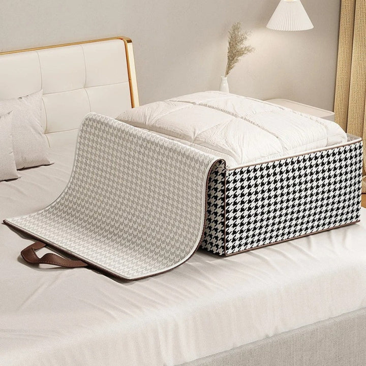 Skanto | Slitesterk stor kapasitet houndstooth lagringskoffert