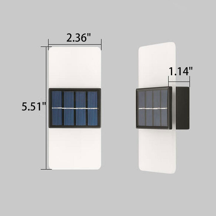 Skanto | LumaZen Solar-Drevet LED Vegglampe | Værbestandig | Solcelledrevet Utendørsbelysning | Hage- og Terrasseinnredning