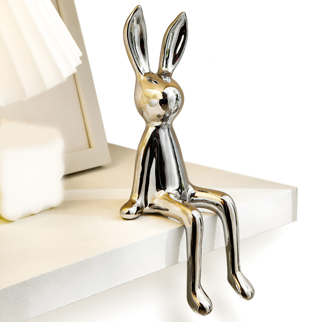 Skanto | Skinnende Keramisk Kanin Figurine