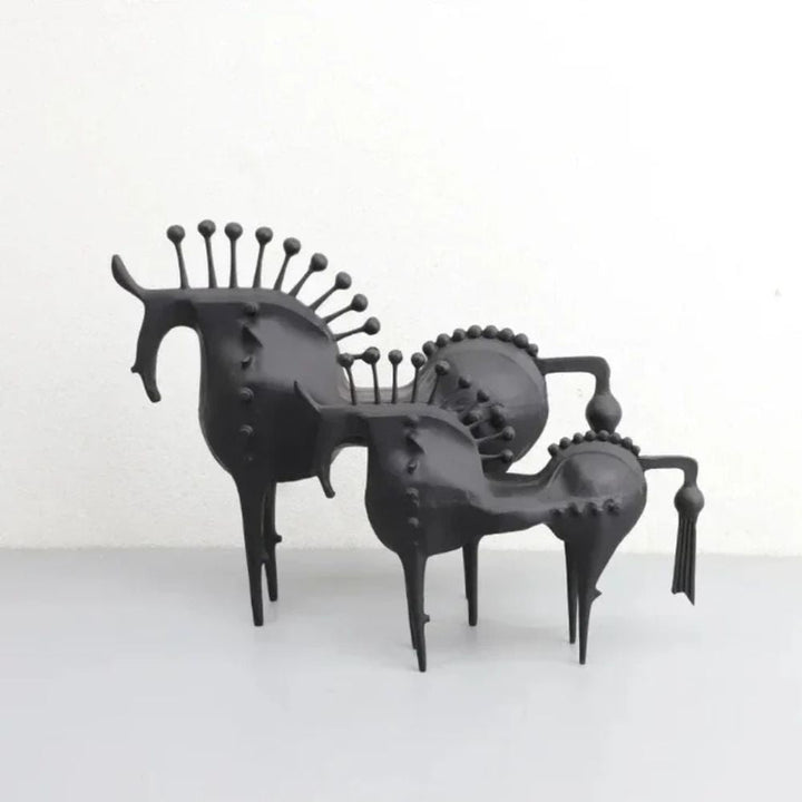 Abstrakt Metall Hest Skulptur | Skanto