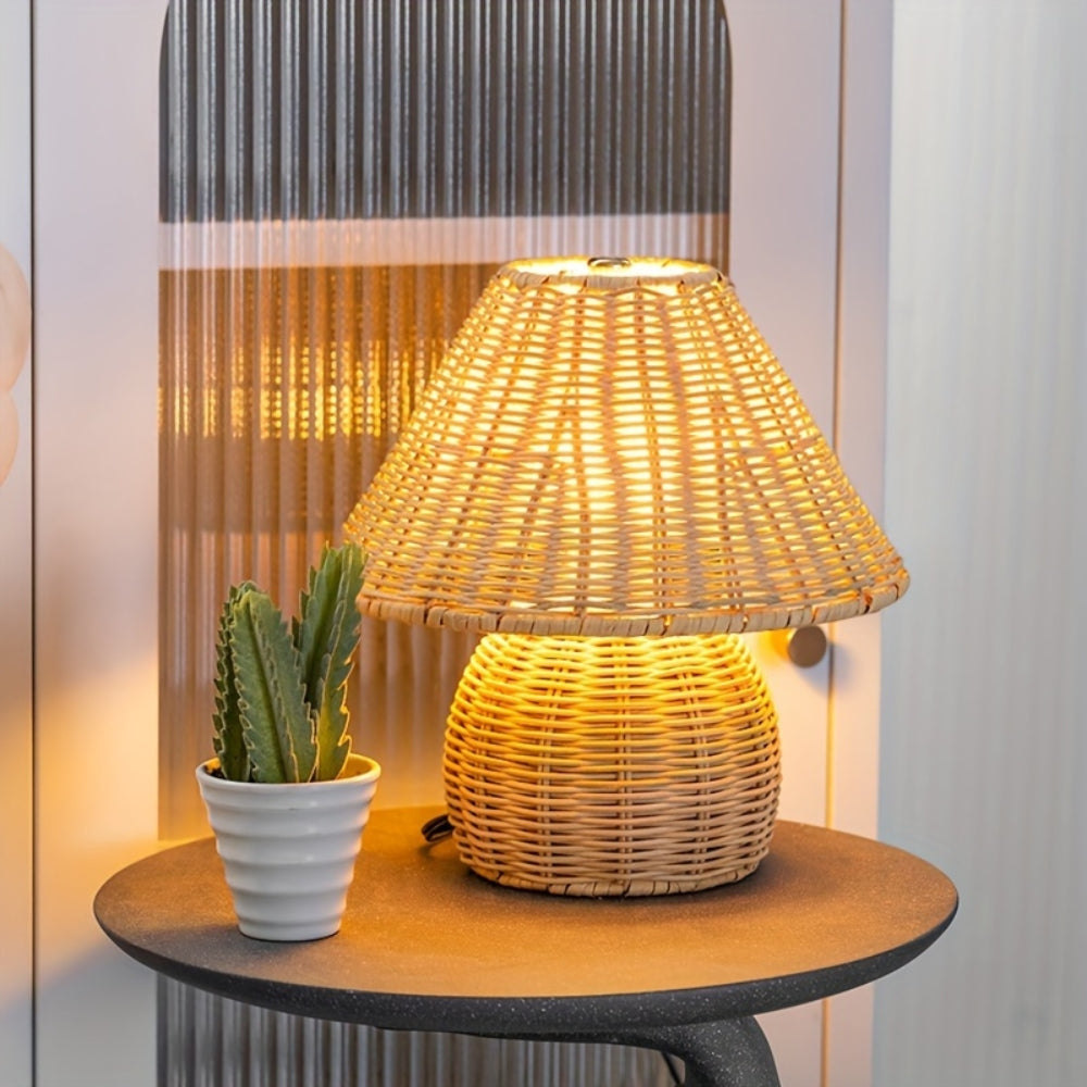 Skanto | Noya Rattan Bordlampe Hjem Dekor
