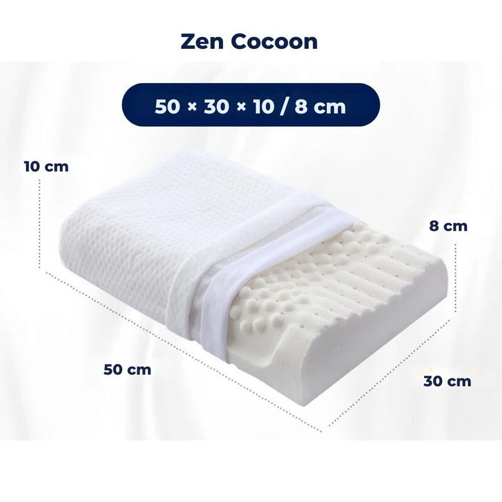 EcoNeck Comfort | 100% Naturlatex Ortopediskpute - for Nakke Smerte - Komfortabel og Støttende Pute - Bedre Søvn - Velvære Skanto