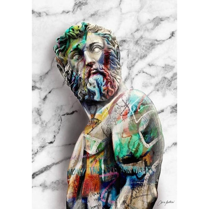 David Head Skulptur Graffiti - Lerret Veggkunst Maleri