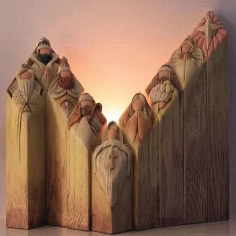 Skanto | Himmel Nativitets Tre Søyler Statuer