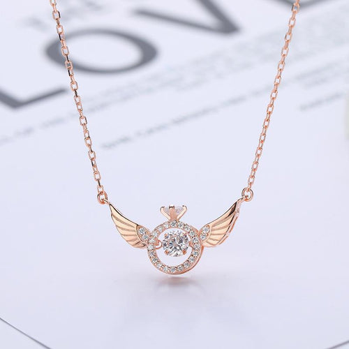 Skanto | Engelving Rhinestone Halskjede