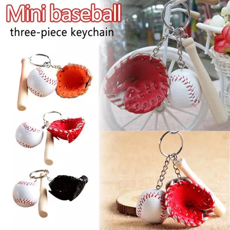 Skanto | Mini Baseballhanske Sett Charm Nøkkelring