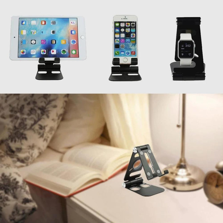 Multi-Fold Smartphone Stand i Aluminiumlegering | Skanto