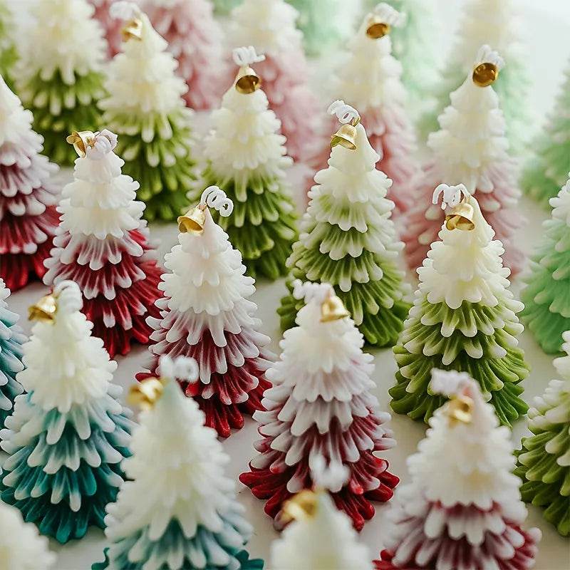 Skanto | God jul lys 3D juletreformede aromaterapi lys ornamenter Navidad nyttårs fest hjemme dekor Xmas gave
