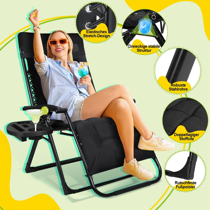 Solstol Sammenleggbar Dekk Stol opptil 200kg | Skanto