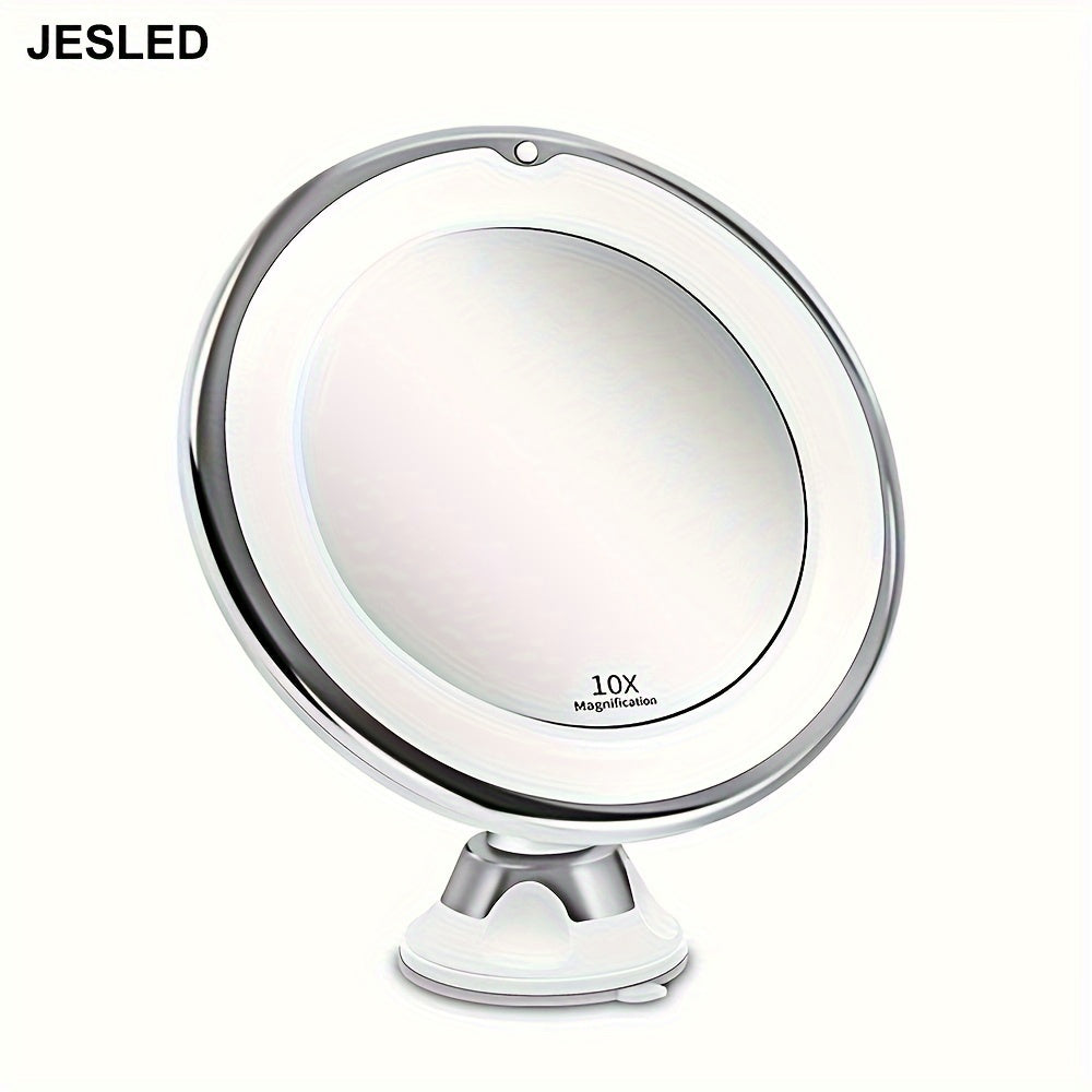 JESLED 10X – Roterbart sminkespeil med belysning Skanto