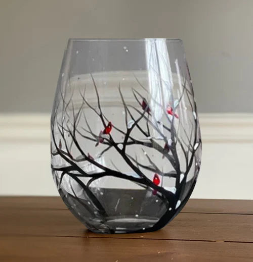 Skanto | Håndmalte Vinglass – Fire Sesonger Kunst & Eleganse