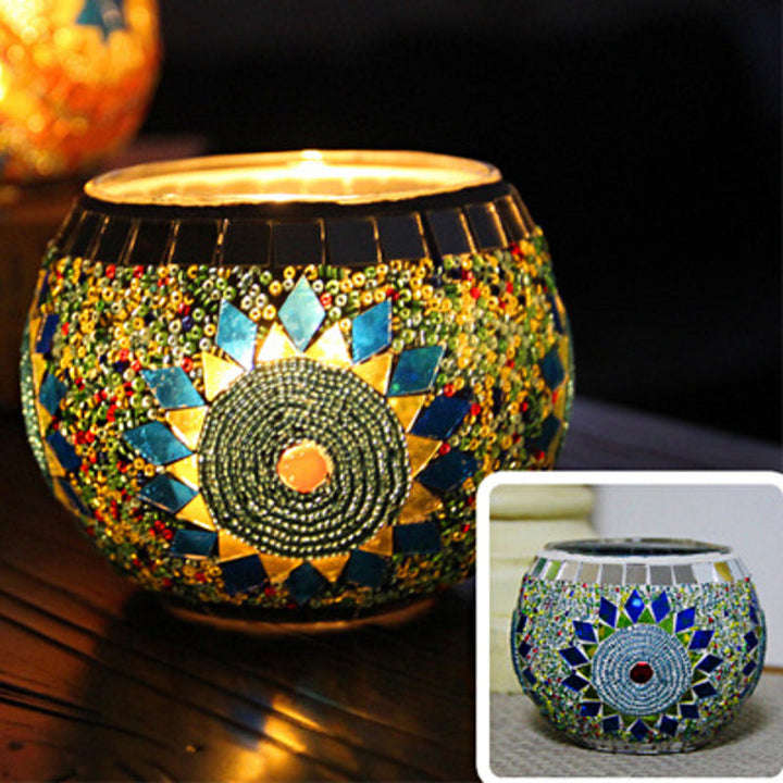 Skanto | Europeisk Retro Glass Mosaic Tealight Holder