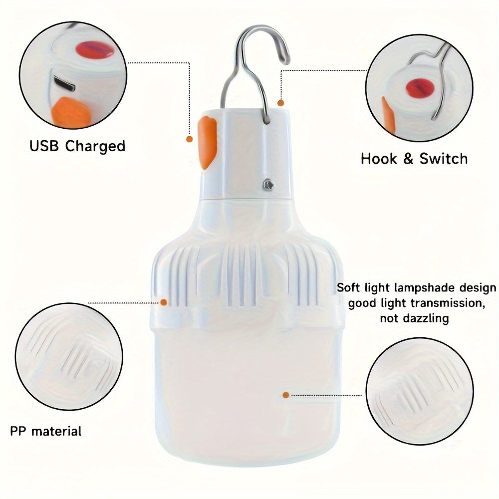 Skanto | PowerGlow LED-lampe – Oppladbar USB-lampe med litiumbatteri og ABS-hus