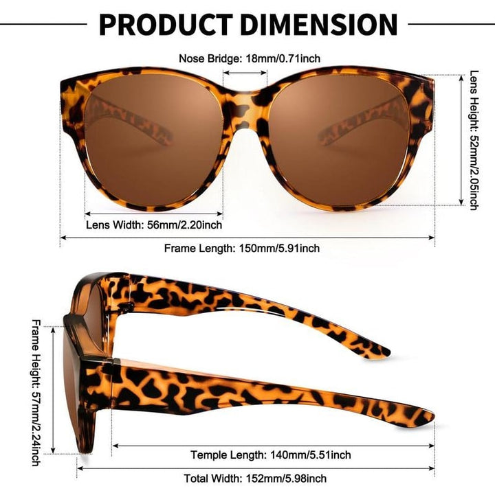Oversized Cat-Eye Solbriller UV400 Polarized | Skanto