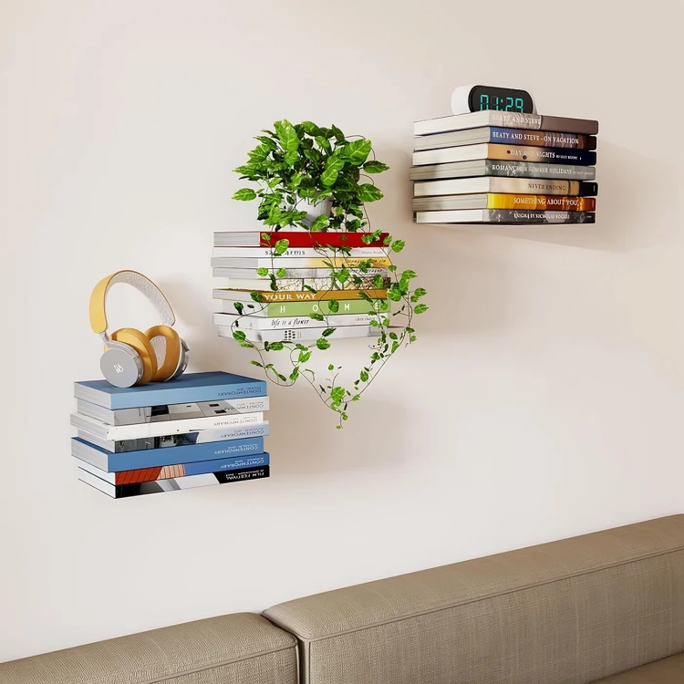 Skanto | StealthShelf — Gi bøkene dine en magisk levitasjonsbeskjed og forvandle hvilken som helst vegg til en stilfull scene!