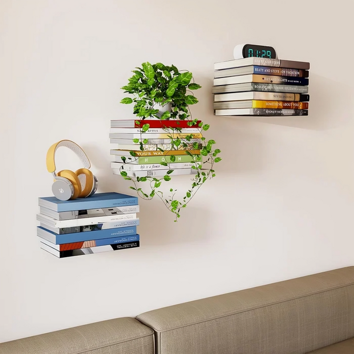 Skanto | StealthShelf — Gi bøkene dine en magisk levitasjonsbeskjed og forvandle hvilken som helst vegg til en stilfull scene!
