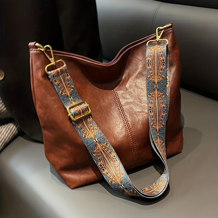 Skanto | CityPure PU Messengerbag – Hvit Urban Skulderveske med Glidelås