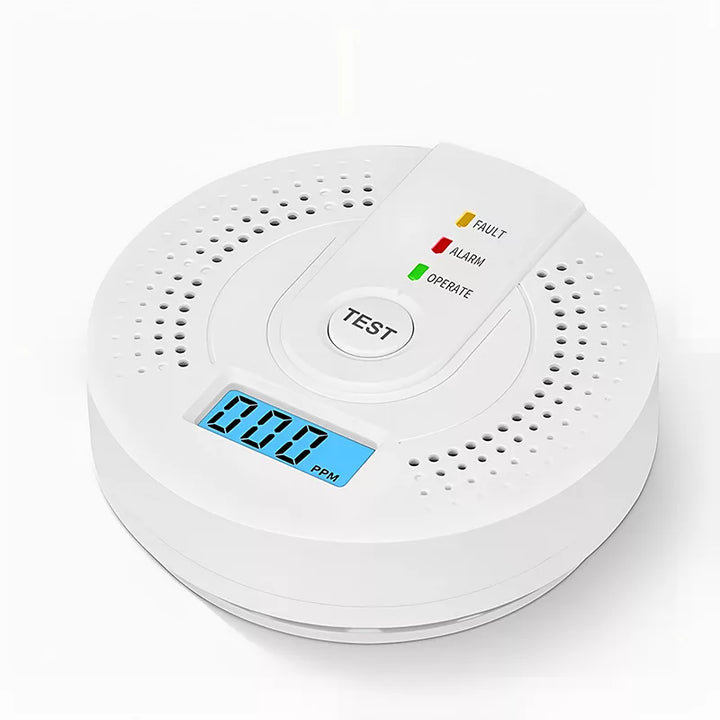 Skanto | Karbonmonoksid Detektor | Pålitelige Alarm Sensor med LCD Skjerm for Hjemmesikkerhet