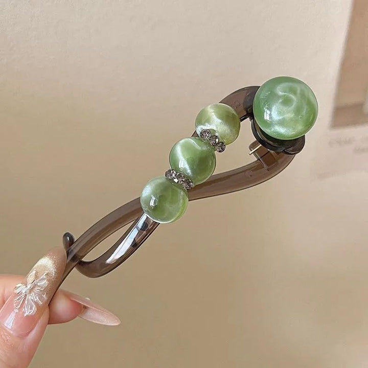 Skanto | Elegant Rose Pearl Twist Hårnål