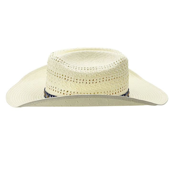 Kurvet-brim stråhatt – Cut-out krone detalj | Skanto