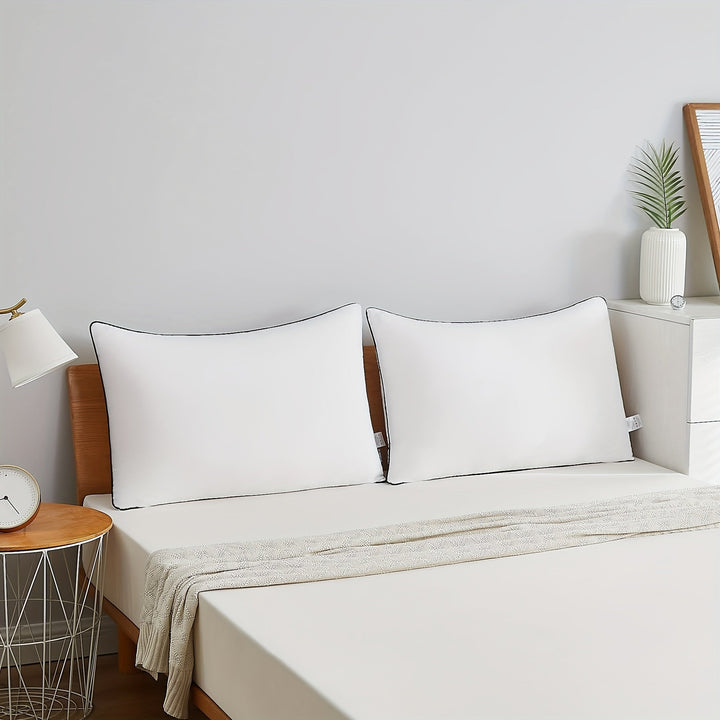 Kjølepute for søvn – Luksus hotellkvalitet med 3D microfiber fyll og pustende trekk – Ideell for side-, rygg- og mage-sovne, dronningstørrelse | Skanto