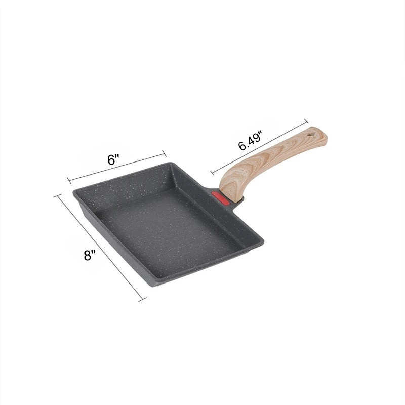 8" Aluminium Firkantet Non Stick Stekepanne Mini Pannekake Kjøkkenutstyr | Skanto