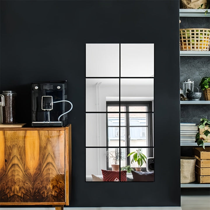 Skanto | EleganceTiles - 8 stilfulle selvklebende speiltakk for hjemmeinnredning